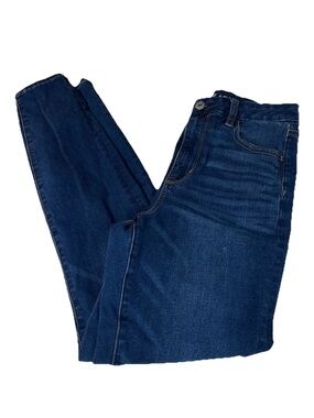 American Eagle Women’s Size 10 LONG Curvy Super Hi Rise Jegging Jeans Dark #4222